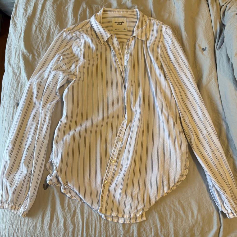 Abercrombie & Fitch White Shirt Stripes